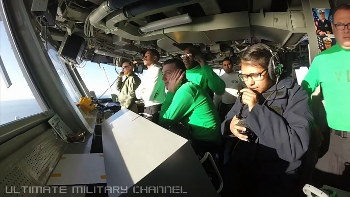 EXCLUSIVE! Supercarrier USS Ford sea trials footage featuring EMERGENCY RUDDER TURNS and m