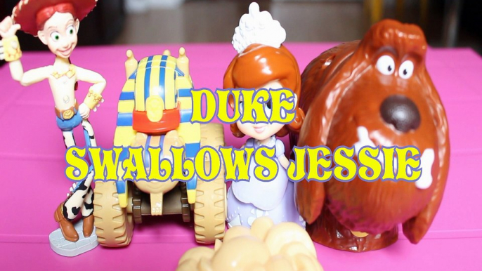 DUKE SWALLOWS JESSIE PRINCESS SOFIA THE FIRST SPHINX TRUCK BLAZE & THE MONSTER MACHINES Toys BABY Videos, THE SECRET LIF