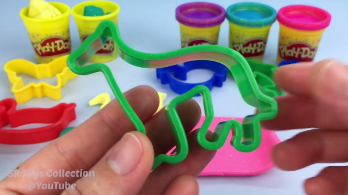 Play Doh Sparkle Compound Collection With Animals Molds Fun For Kids