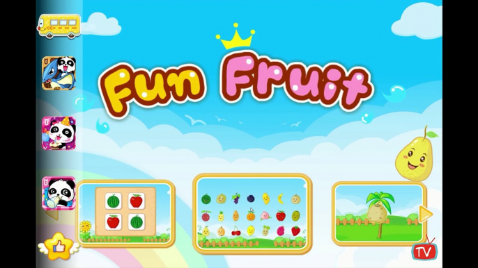 Et application bébé enfants éduquer pour amusement amusement des jeux apprentissage avec Fruits panda hd