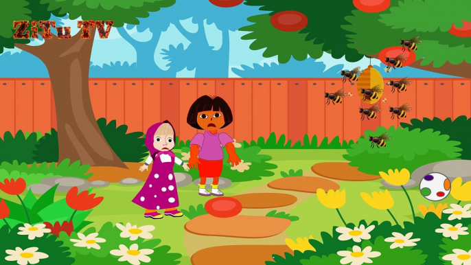 Masha And Dora Cry At Home When Bees attack # Pj Mask new Episodes! #Superman Elsa In Real Life