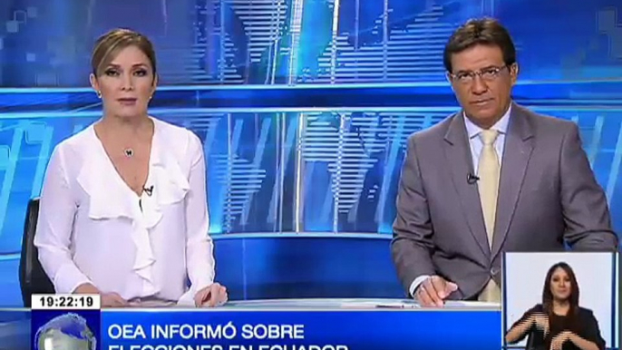 Misión de Observadores de la OEA presentó su informe sobre las elecciones en Ecuador destacando la transparencia del proceso