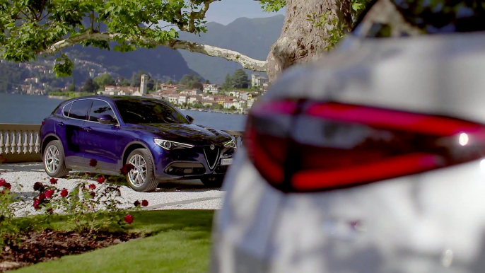 Alfa Romeo Stelvio Drive Day Exterior Design in Blue