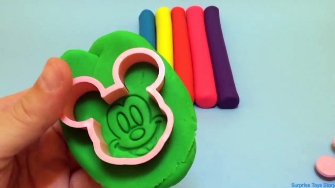 Et argile les couleurs poisson amusement amusement Apprendre la modélisation moule souris jouer avec Doh Mickey Minnie