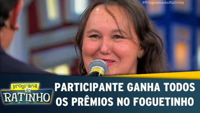 Participante ganha todos os prêmios no Foguetinho