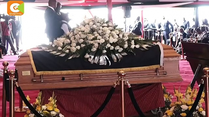 There were light moments during burial of late Gachagua