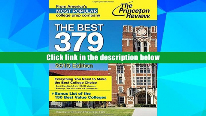 PDF [Download]  The Best 379 Colleges, 2015 Edition (College Admissions Guides)  For Full