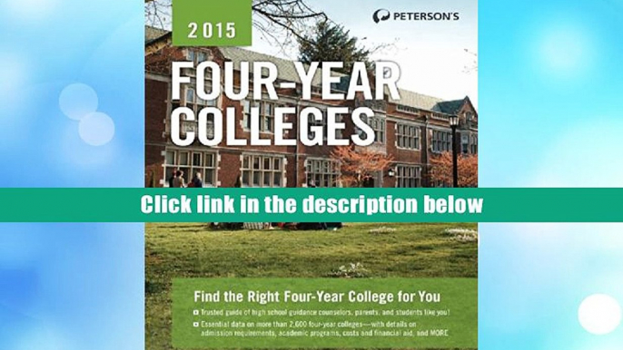 Best Ebook  Four-Year Colleges 2015 (Peterson s Four Year Colleges)  For Full