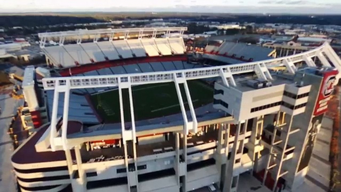 Circling Williams Brice Stadium with Bebop2 Drone (January 2017)