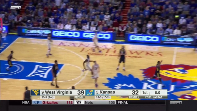 West Virginia at Kansas | 2016 17 Big 12 Mens Basketball Highlights