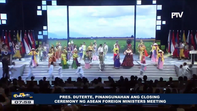 Pres. Duterte, pinangunahan ang closing ceremony ng #ASEAN Foreign Ministers' Meeting