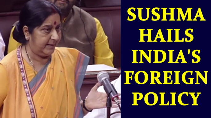 Sushma Swaraj justifies India's foreign policy amid accusations from Opposition | Oneindia News