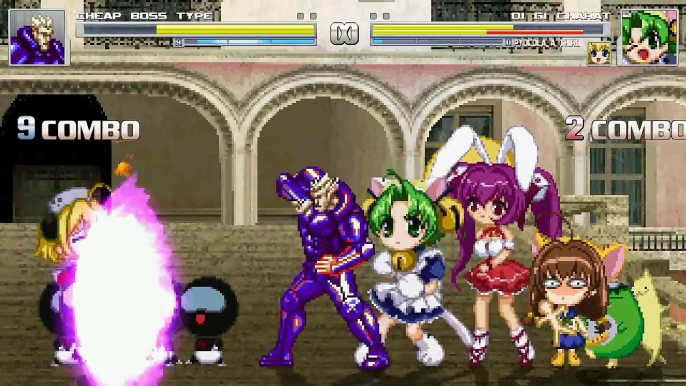 AN Mugen Request #970: Cheap Boss Type VS Di Gi Charat, Pyocola A Third, Petit Charat, Usa