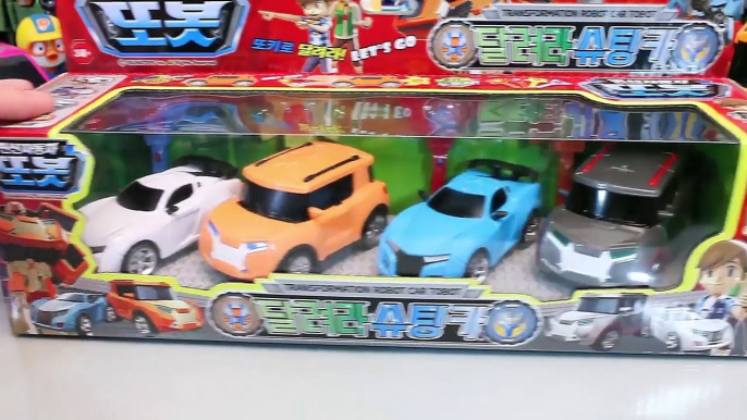 Toy Shooting Car Launcher & Tayo the Little Bus Garage Learn Numbers Colors Surprise Eggs Toys