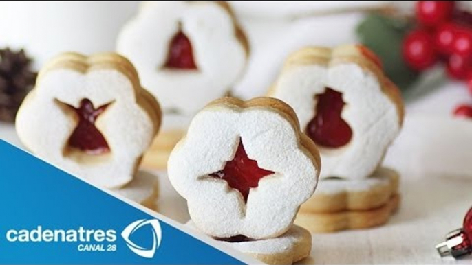 Receta para preparar galletas linzer. Receta de galletas / Postres fáciles y rápido