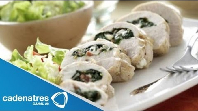 Receta de Pechuga Rellena de Espinacas y Feta / Pechuga Rellena de Espinacas y Feta