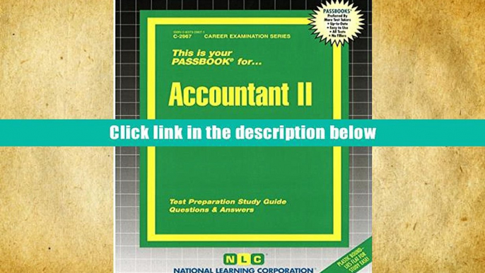 Audiobook  Accountant II(Passbooks) Jack Rudman For Kindle