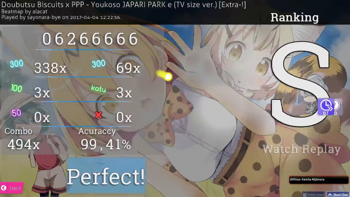 sayonara bye | Doubutsu Biscuits x PPP Youkoso JAPARI PARK e [Extra !] +HD,DT 99.41% 438pp