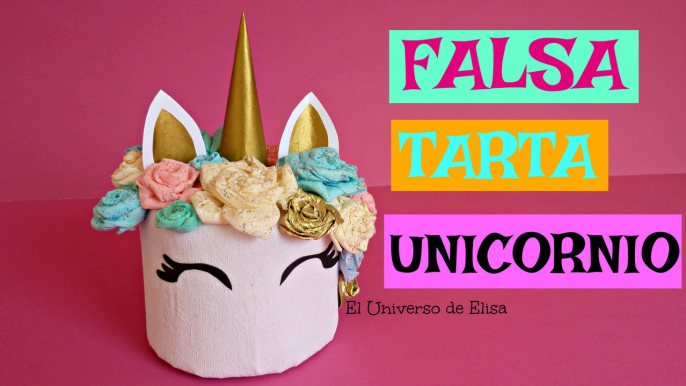 Falsa Tarta Unicornio, Decoración para Mesa Dulce Unicornio, Decora tu cuarto con Unicornios