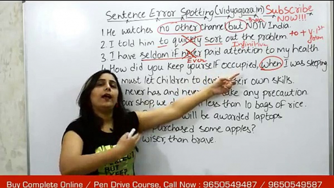 IBPS 2017 Preparation & SSC CGL English Classes- Grammar Tricks for Sentence Errors