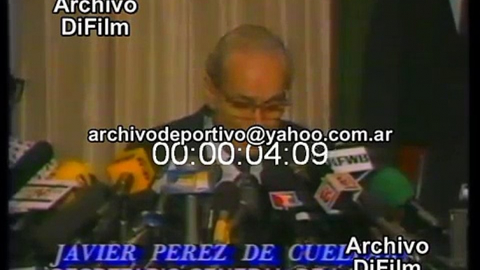 Crisis del Golfo Javier Perez de Cuellar ONU DiFilm (1989)