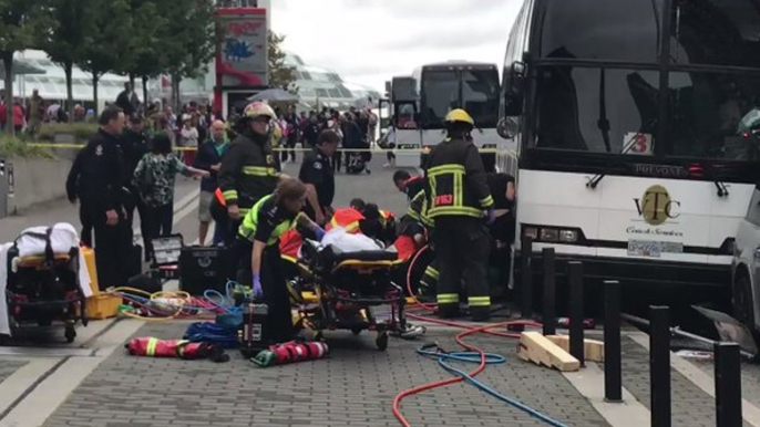 Four Injured After Bus Crashes in Vancouver, Pinning Pedestrians Underneath