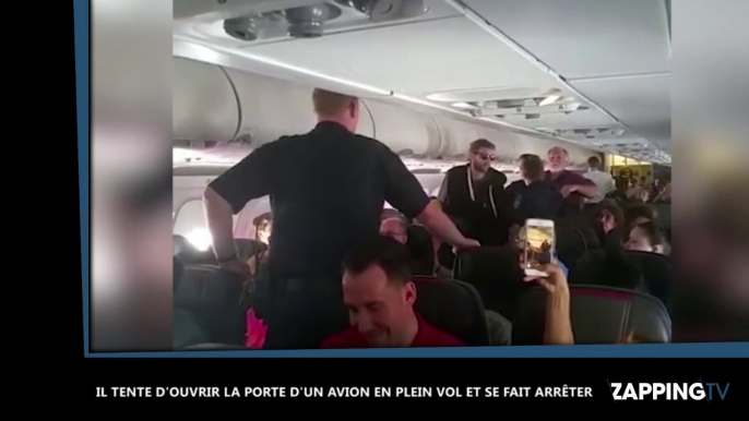 Il tente d’ouvrir la porte d’un avion en plein vol et se fait arrêter (Vidéo)