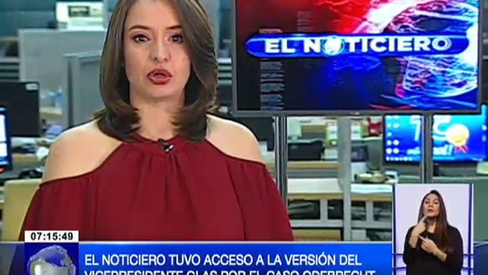 El Noticiero tuvo acceso a la versión del Vicepresidente Glas por el Caso Odebrecht