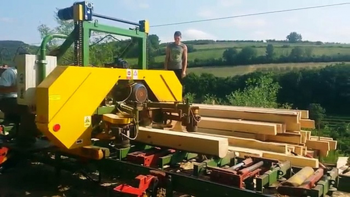 Amazing Modern Mega Machines Unusual Woodwork Sawmill Wood Timber Tractor Cleaver Saw CNC