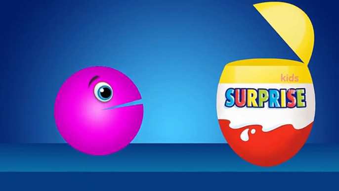 Enfants les couleurs couleurs des œufs joie enfants Apprendre enseigner à Il se balader Pacman kinder surprise |