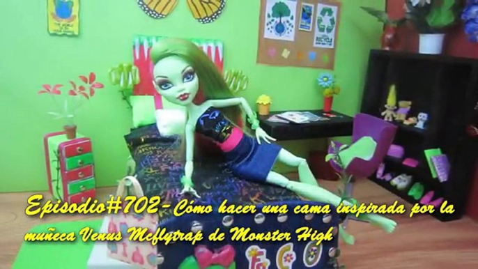 Alto el el monstruo paraca el manualidades muñecas haz una cama inspirada por muñeca draculaura