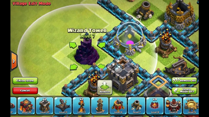 Clash of clans - Th9 farming base/Town hall 9 dark elixir farming with 2 air sweepers + sp