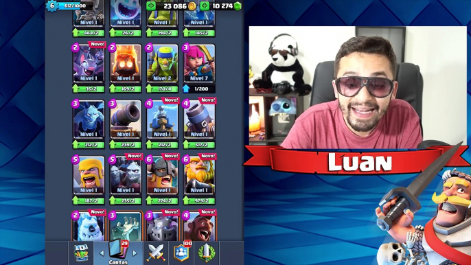 ABRI 3 BAÚS E DESBLOQUEEI 3 NOVAS CARTAS LENDÁRIAS no CLASH ROYALE