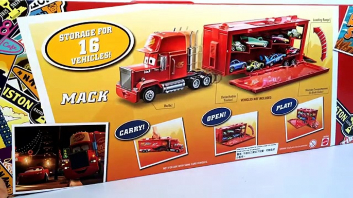 Dieciséis llevar coches caso fundido a presión pantalla exclusivo almacenar camión Mack disney cartoys pixar cars2 r