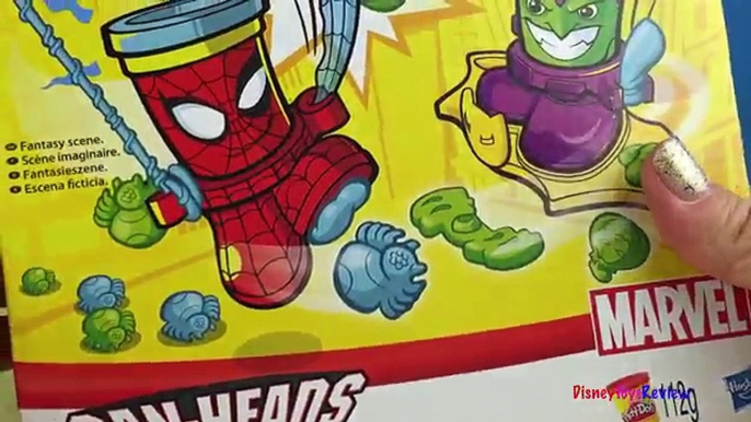 Duende Verde cabezas maravilla jugar plastilina hombre araña superhéroes veneno Doh puede-cabezas vs