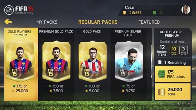 Nouveau ouverture saison Fifa 15 400k pack android / ios