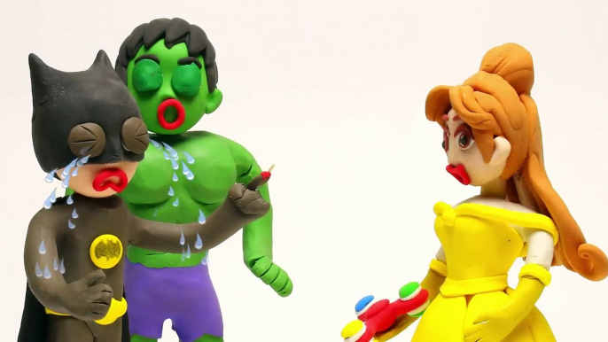 Disney Princess HULK steals Fidget Spinner Play doh Superhero in Real Life Frozen Stop Motion Videos