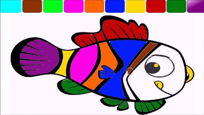 Et couleur coloration les couleurs poisson pour enfants Apprendre Page pt 43