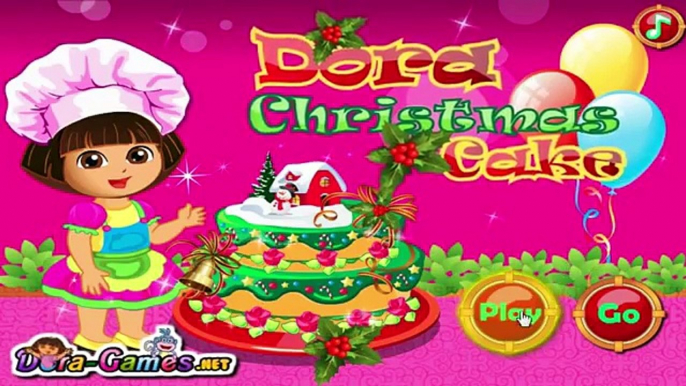 DORA THE EXPLORER ONLINE GAME - DORA CHRISTMAS CAKE GAME - COOKING GAMES