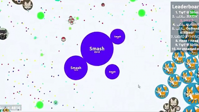 Détruire points forts dans limites supérieur superieur équipes sans pour autant Solo agar.io agario gameplay