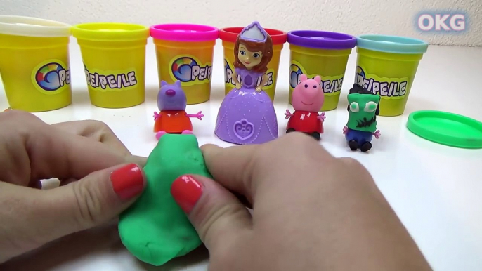 Et des costumes fantôme sirène porc jouer citrouille Peppa halloween doh peppa playdough épisode