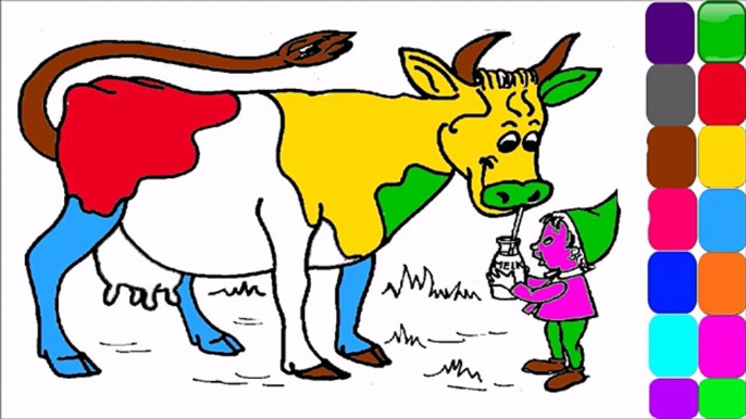 Enfants les couleurs coloration couleurs vache pour de enfants Apprendre le le le le la avec Page |