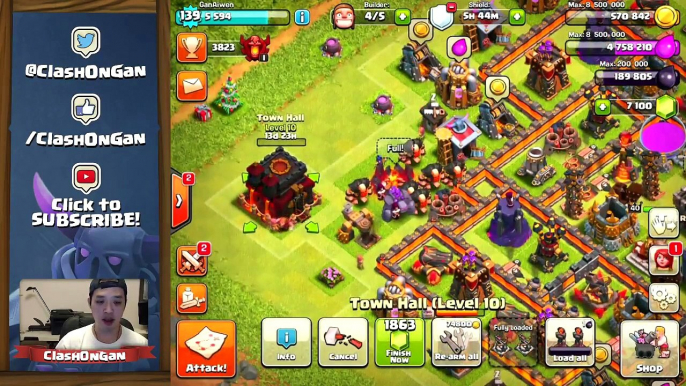 60,000 Gems! GEMMING THE ENTIRE TOWN HALL 11 UPDATE TO MAX! | Clash Of Clans TH11 GEM SPRE