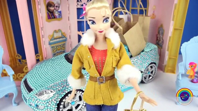 SAC voiture vêtements poupée gelé charme achats neige fête Elsa anna surprend surprise mlp s