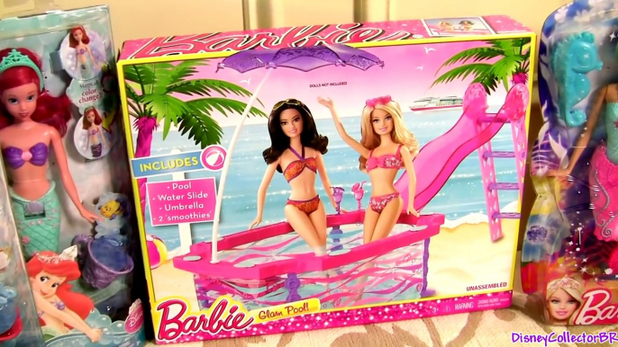 Couleur poupée la magie Magie piscine piscine barbie glam disney princesse ariel sirène tour de poupée barbie