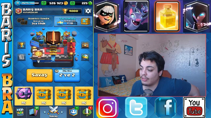 KUŞ B.KU ŞANSI!! SEZON ÖDÜLLERİNİ AÇIYORUM Clash Royale