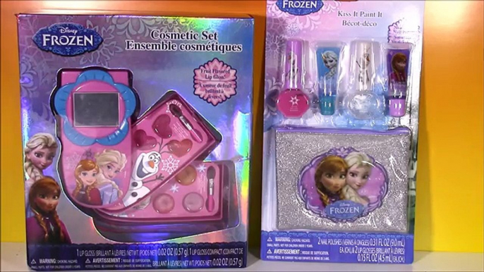 Disney FROZEN Lip Gloss Cell Phone! Anna & Elsa Makeup Bag Lip Gloss Nail Polish! SHOPKINS