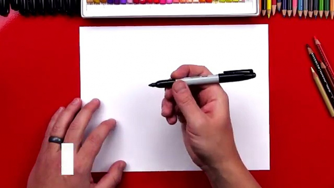 How to Draw Rudolph the Red Nosed Reindeer- Easy Art Lesson