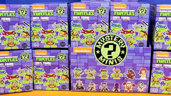 TMNT Mega Unboxing Funko Pop Mystery Minis FULL CASE Shredder Toys Kidrobot Blind Box Toy