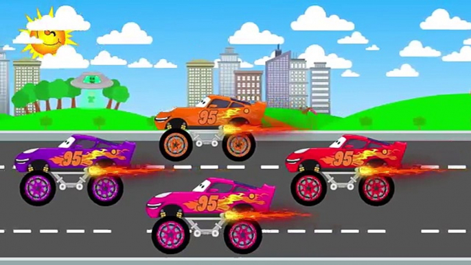 Learn Colors with Disney Cars Lightning McQueen for Children - Leaning Video for Kids